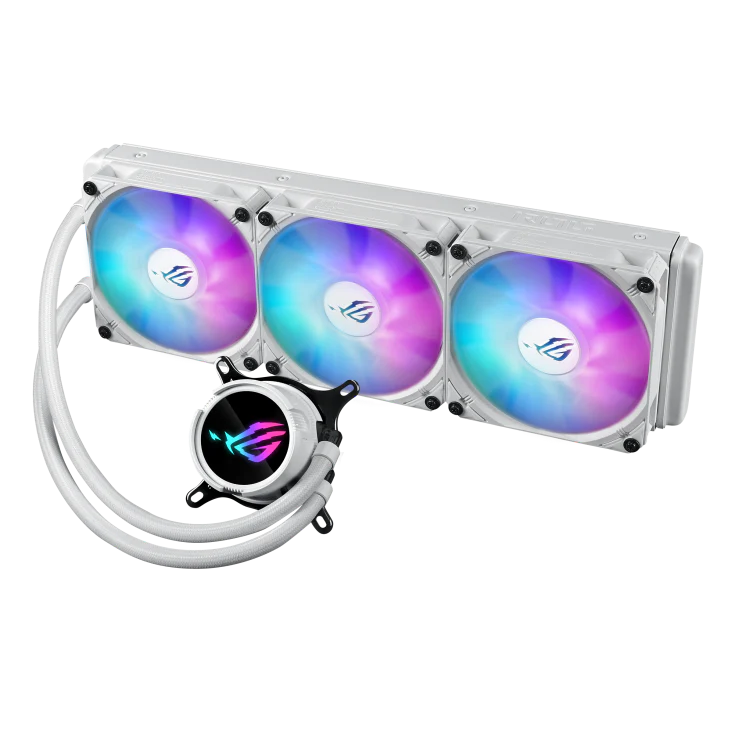 ASUS ROG Strix LC III 360 ARGB CPU Liquid Cooling, 360mm Radiator, 3x ROG STRIX AF-12S ARGB 120mm Fans White - Image 3
