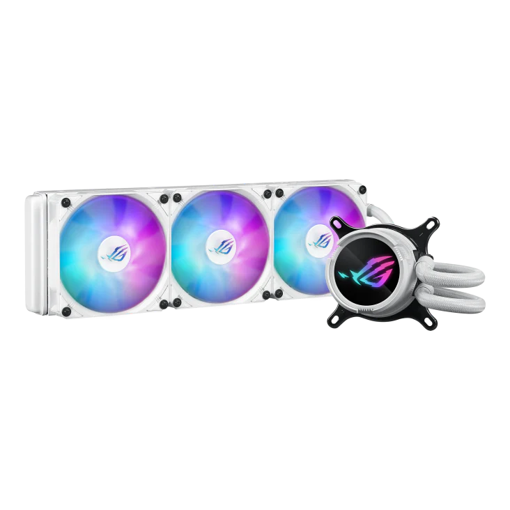ASUS ROG Strix LC III 360 ARGB CPU Liquid Cooling, 360mm Radiator, 3x ROG STRIX AF-12S ARGB 120mm Fans White - Image 4