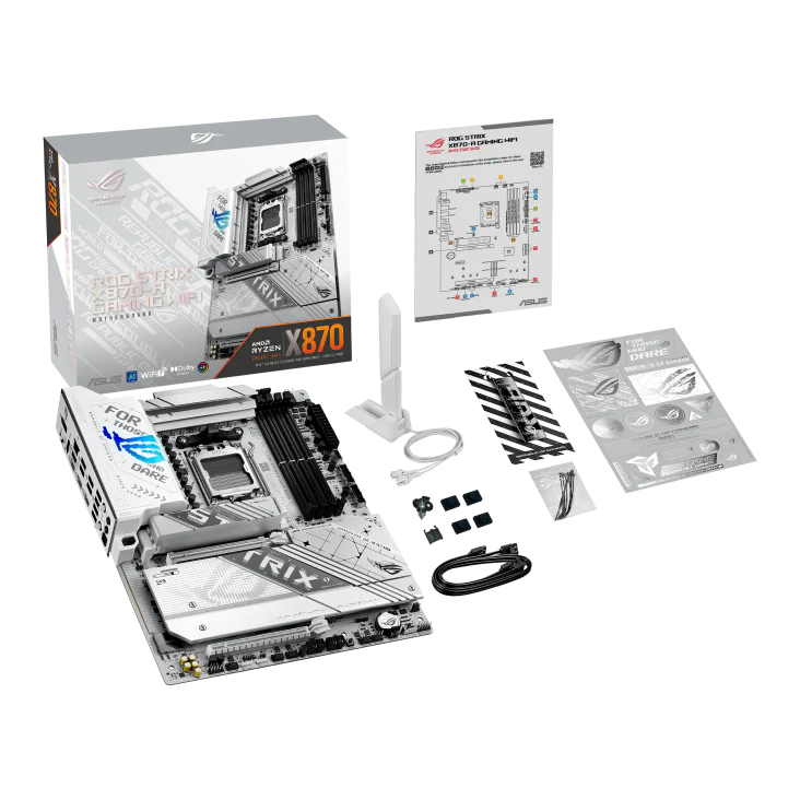 ASUS ROG STRIX X870-A GAMING WIFI ATX Motherboard, AMD X870 Chipset, 4x DIMM DDR5 White - Image 5