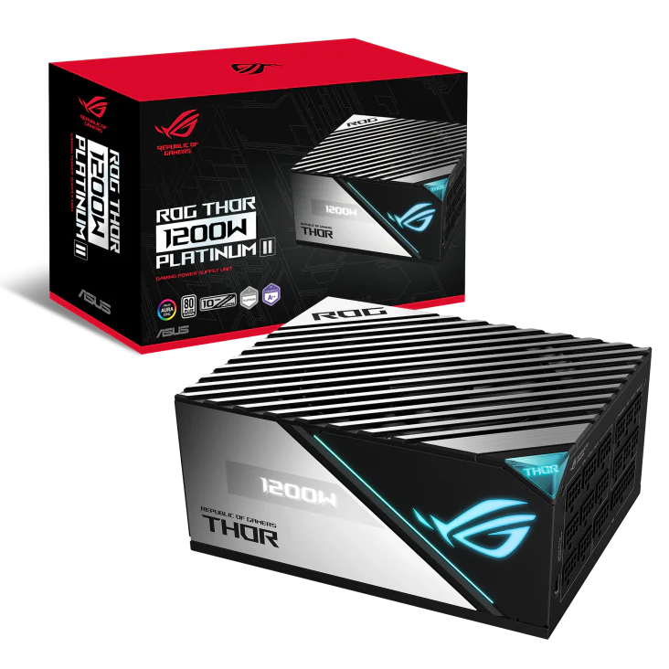 ASUS ROG Thor 1200W Platinum II ATX Power Supply Unit, 80Plus Platinum Efficiency, ARGB Aura Sync