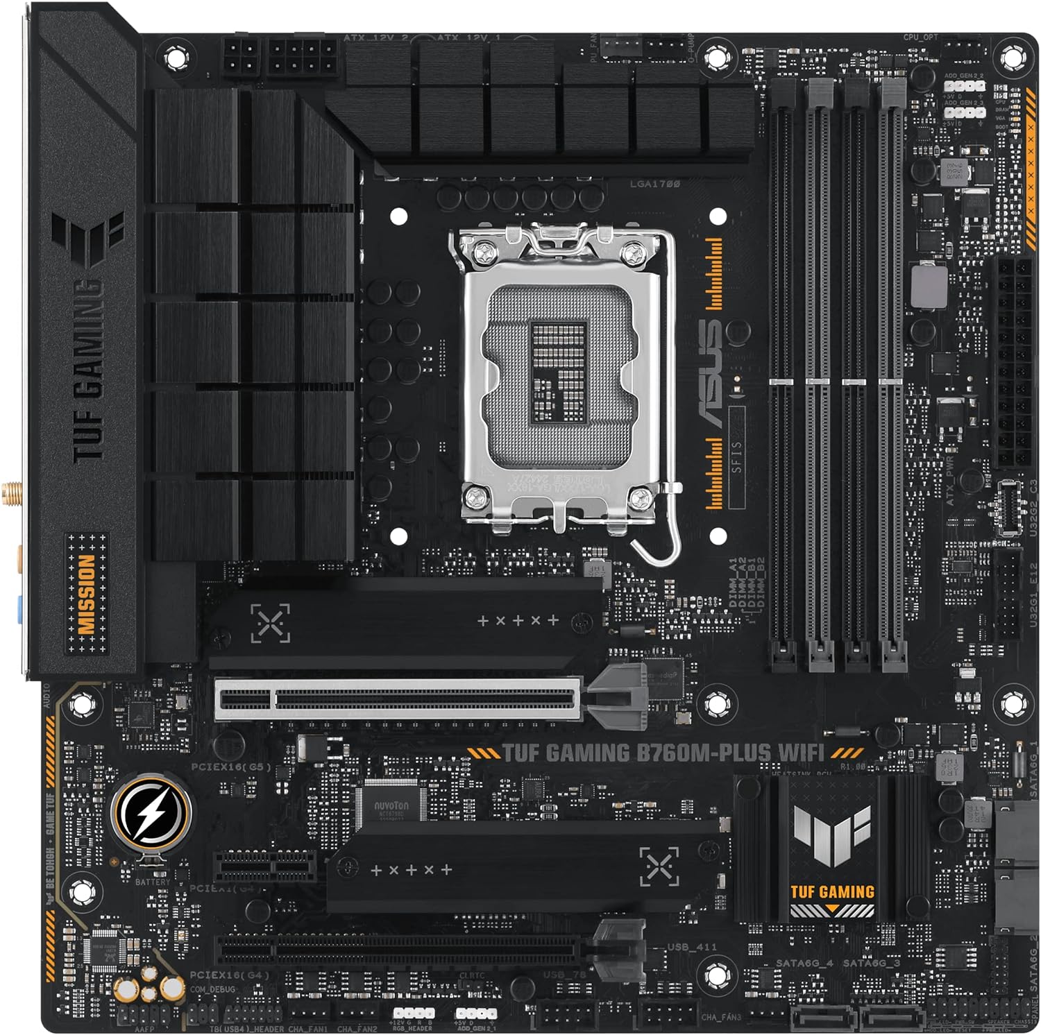 ASUS TUF B760M-PLUS WIFI DDR5 LGA 1700 mATX Motherboard - Image 2