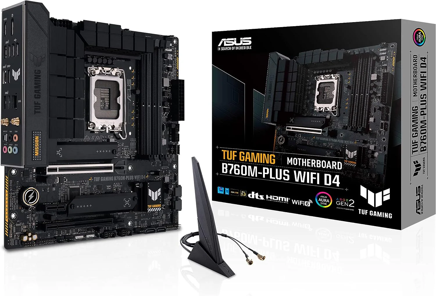 ASUS TUF B760M-PLUS WIFI D4 (13th and 12th Gen) LGA 1700 mATX Motherboard
