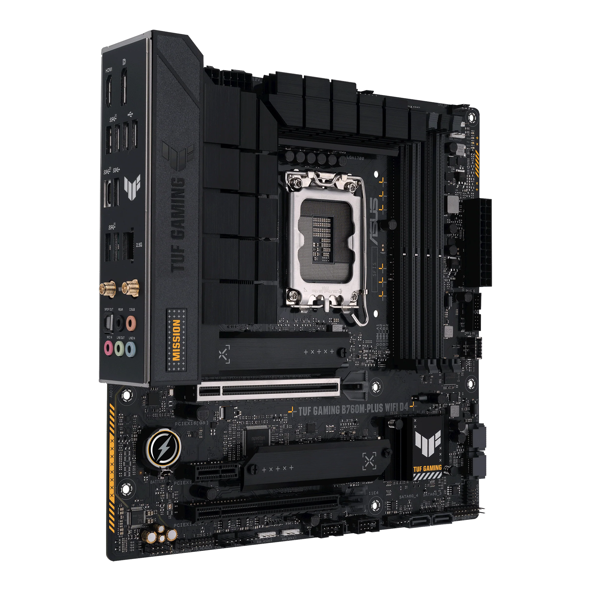 ASUS TUF B760M-PLUS WIFI D4 (13th and 12th Gen) LGA 1700 mATX Motherboard - Image 3