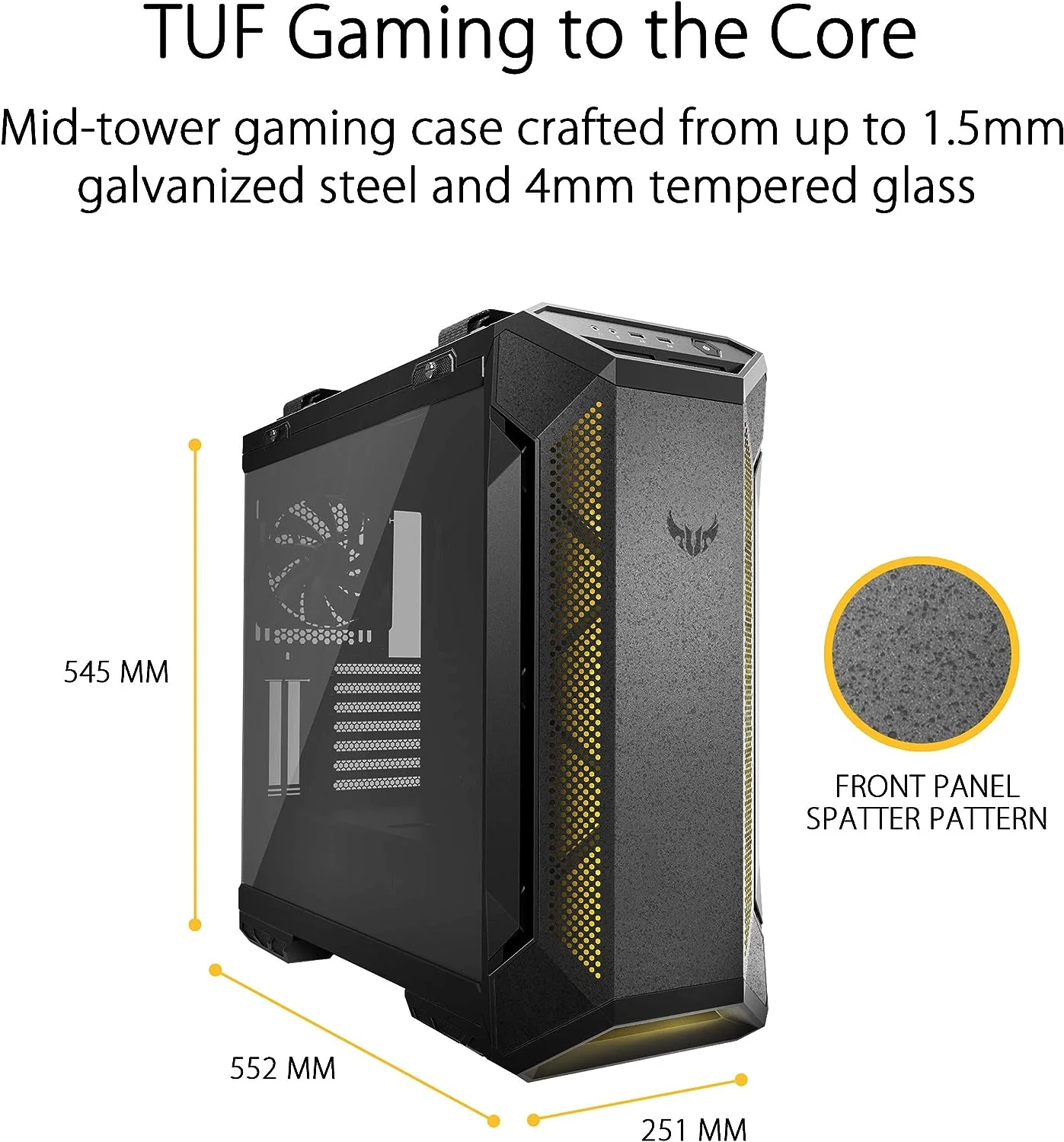 ASUS TUF Gaming GT501 RGB Tempered Smoked Glass Midi Tower Gaming Case - Image 2