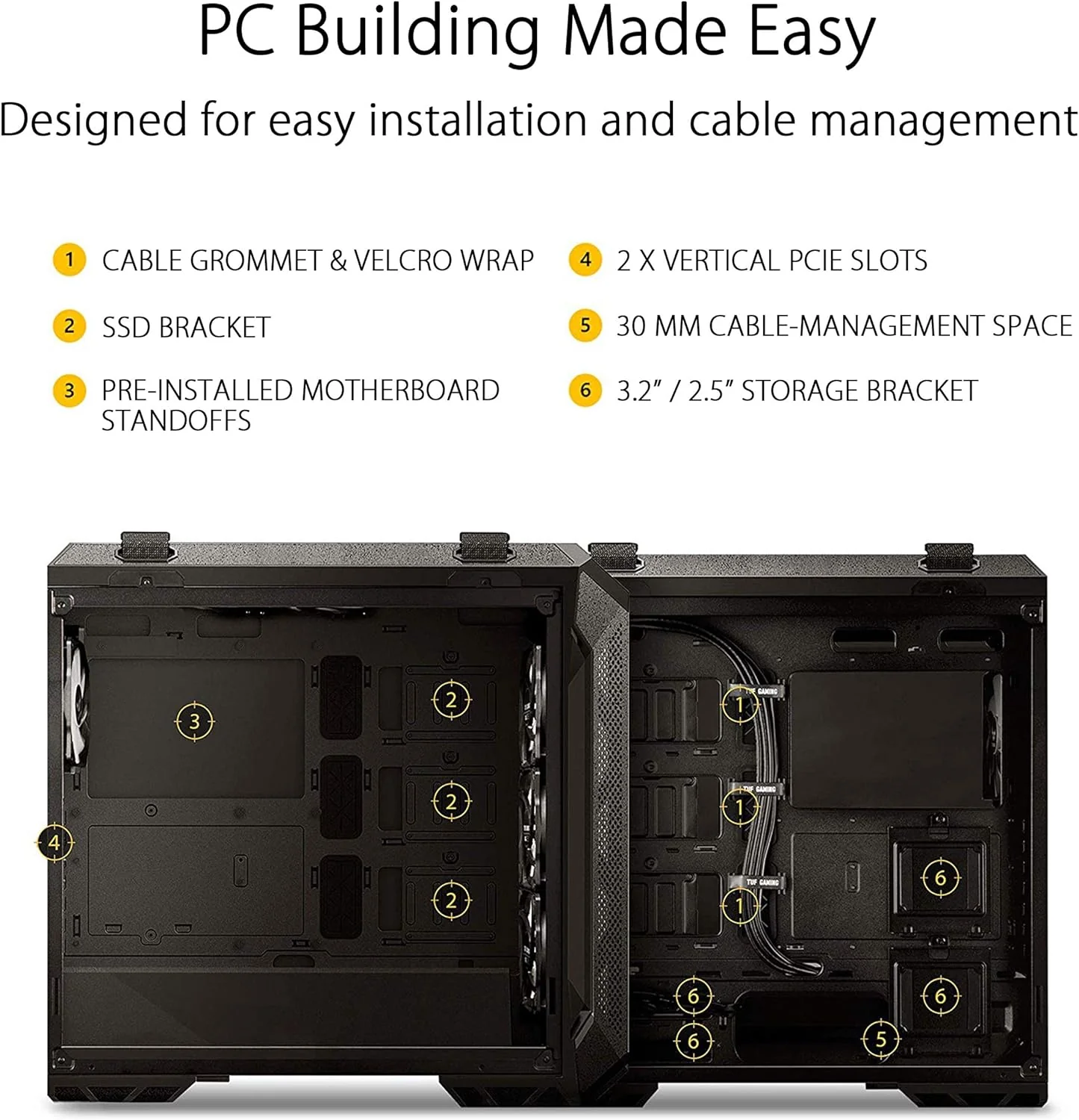 ASUS TUF Gaming GT501 RGB Tempered Smoked Glass Midi Tower Gaming Case - Image 5