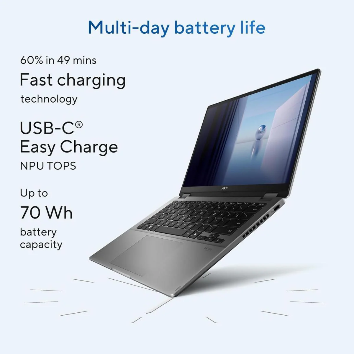 ASUS Vivobook 14 Flip (2025) Intel Core Ultra 5 226V, Intel Arc Graphics up to 40TOPS 14.0-inch Touch OLED WUXGA (1920 x 1200) - Windows 11 Home - Image 2