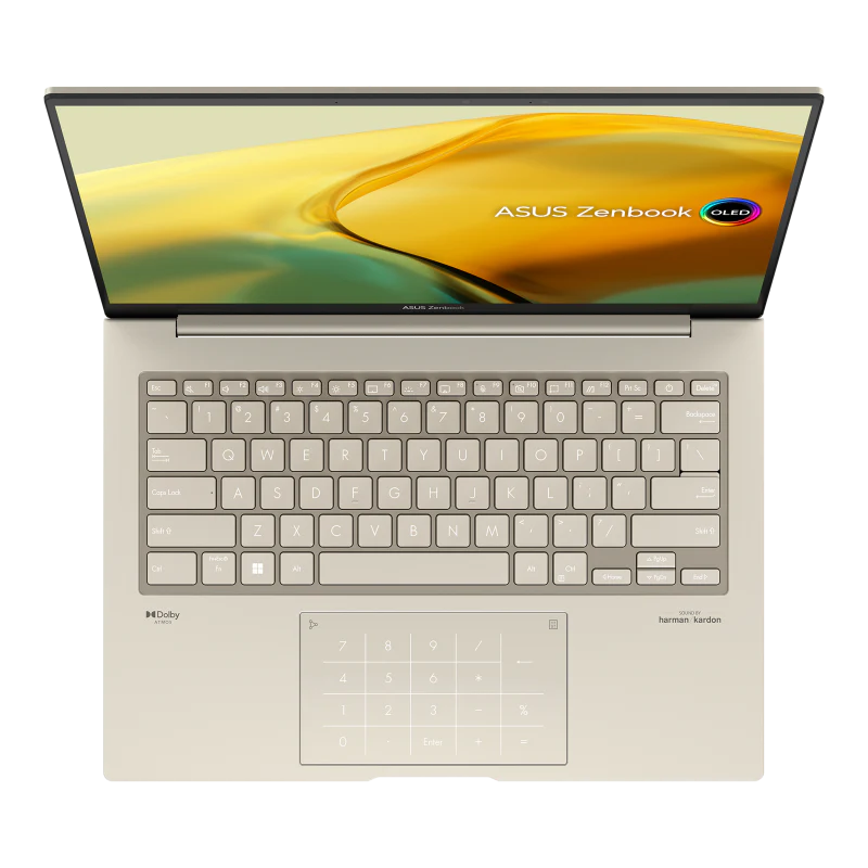 ASUS Zenbook 14X OLED Intel Evo Platform Core i9-13900H Processor 14-cores 16GB LPDDR5 14.5" 2.8K 120Hz VESA CERTIFIED Display HDR With Windows 11 Home - Sandstone Beige - Image 3