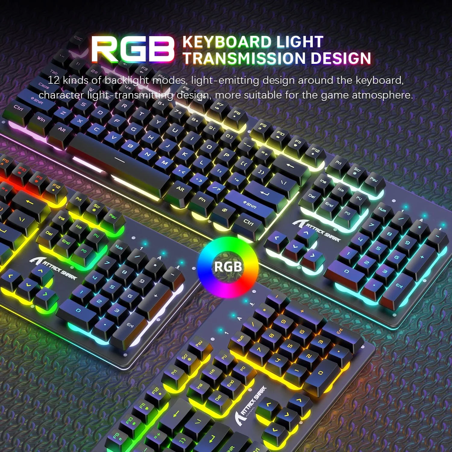 Attach Shark T3 Wireless Gaming Keyboard & Mouse Combo - Image 2