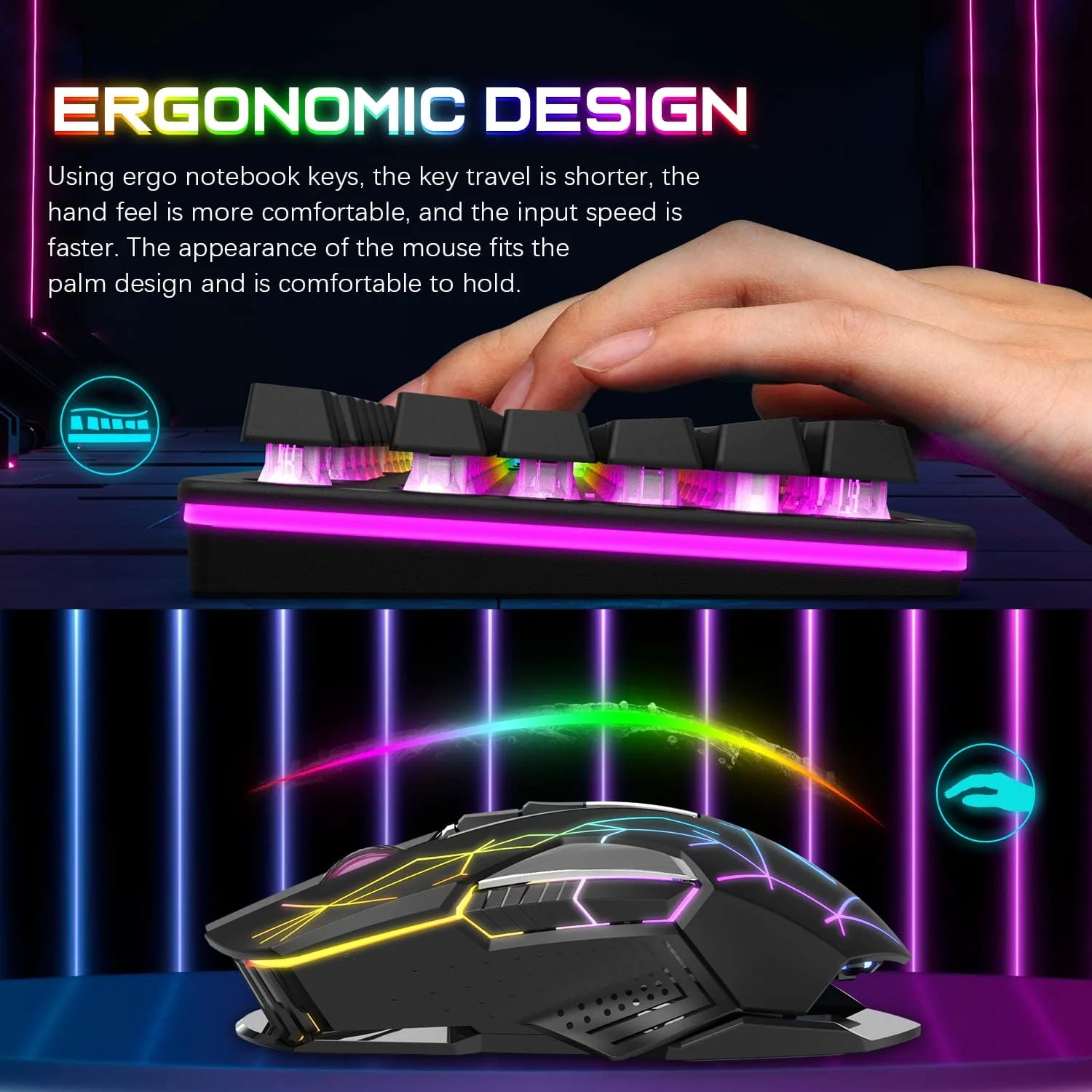 Attach Shark T3 Wireless Gaming Keyboard & Mouse Combo - Image 3
