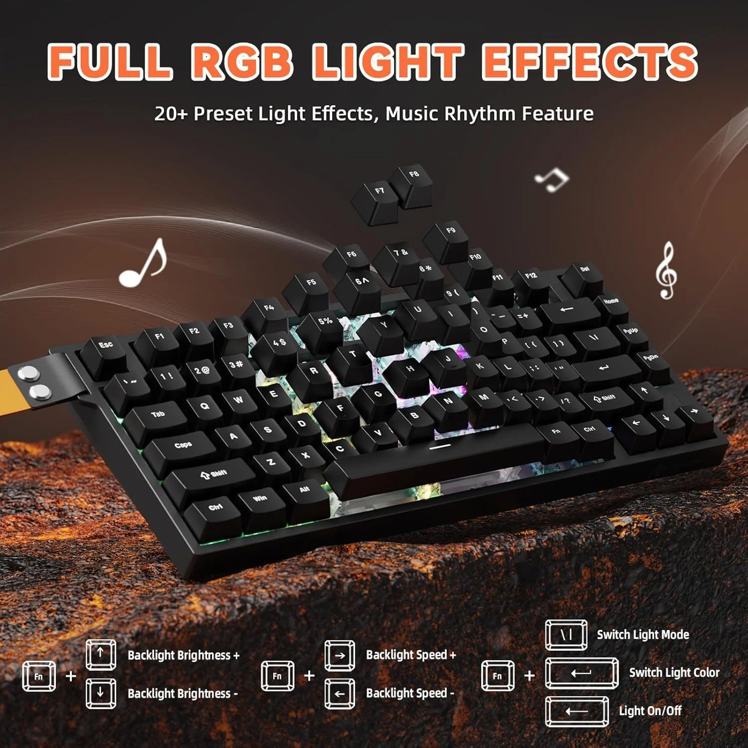 ATTACK SHARK R82 HE WIRD MAGNITC SWITCH KEYBORAD BLACK - Image 6