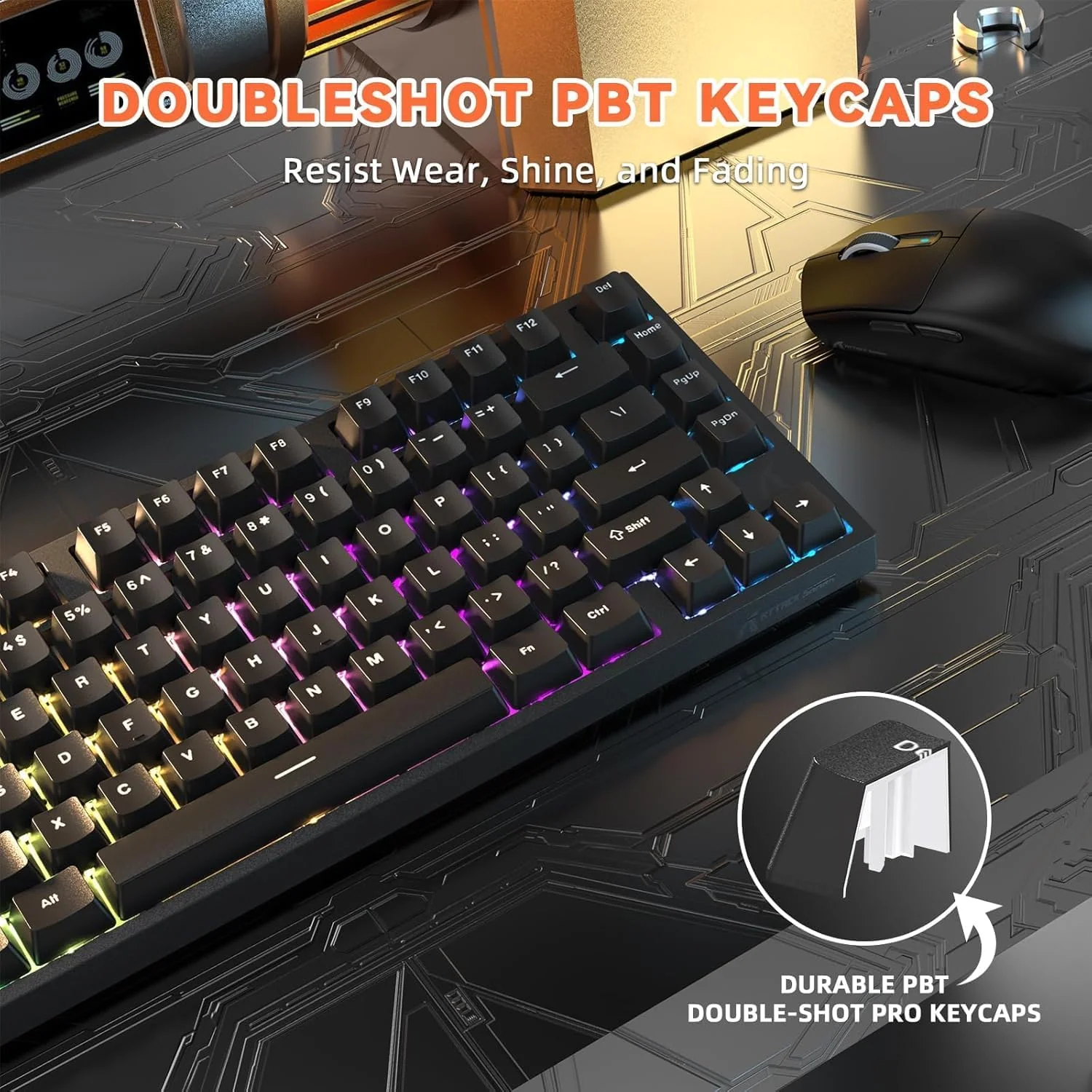 ATTACK SHARK R82 HE WIRD MAGNITC SWITCH KEYBORAD BLACK - Image 7