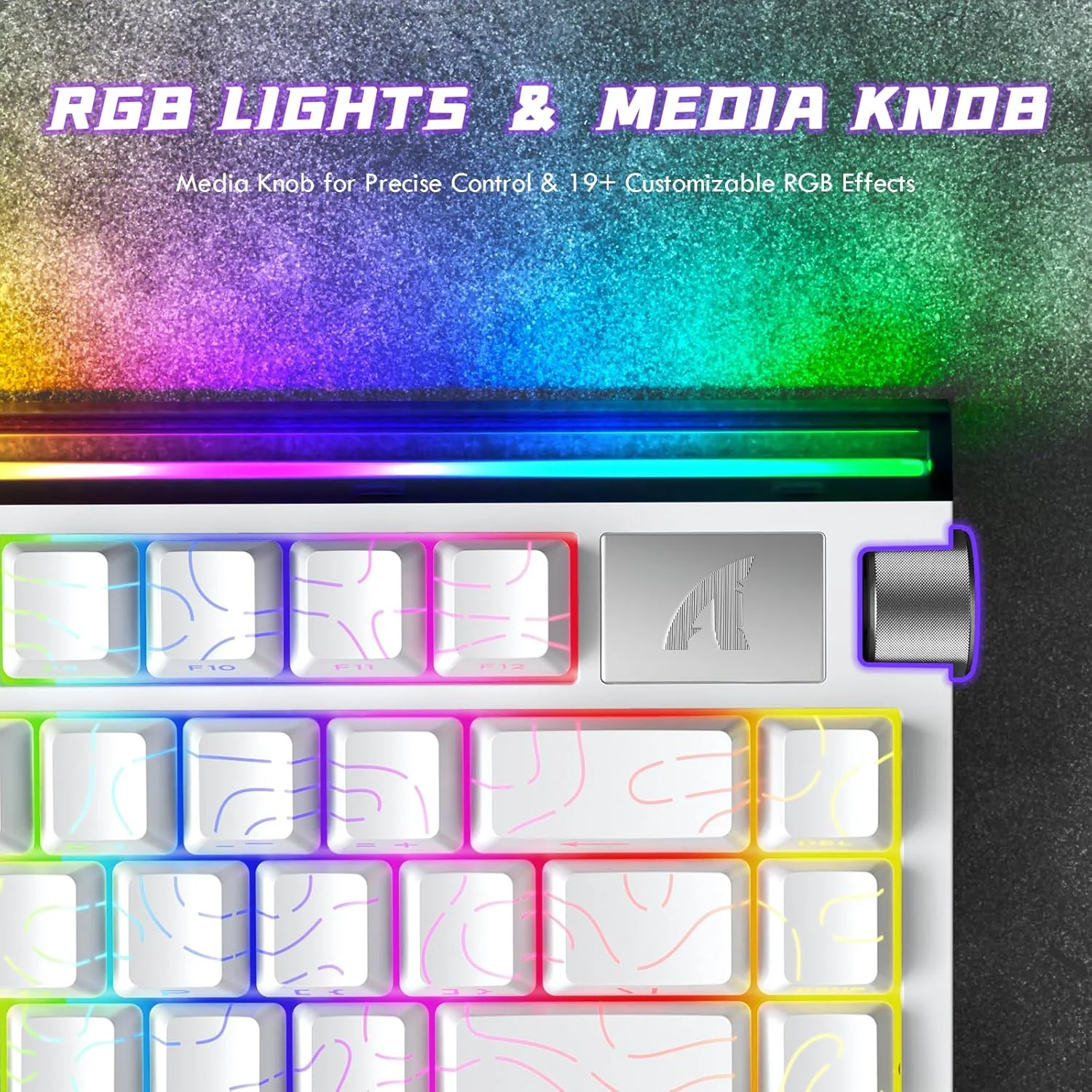 ATTACK SHARK R85 HE WIRD MAGNETIC SWITCH KEYBOARD White Contour - Image 5