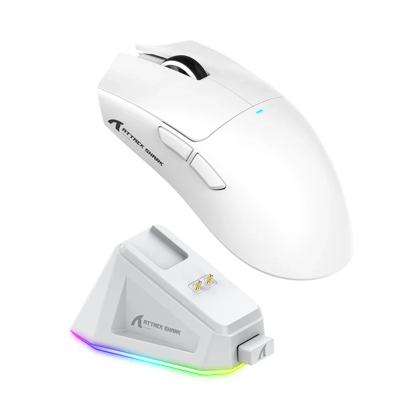 ATTACK SHARK X11 BK3633 Three Modes Wireless Gaming Mouse - White
