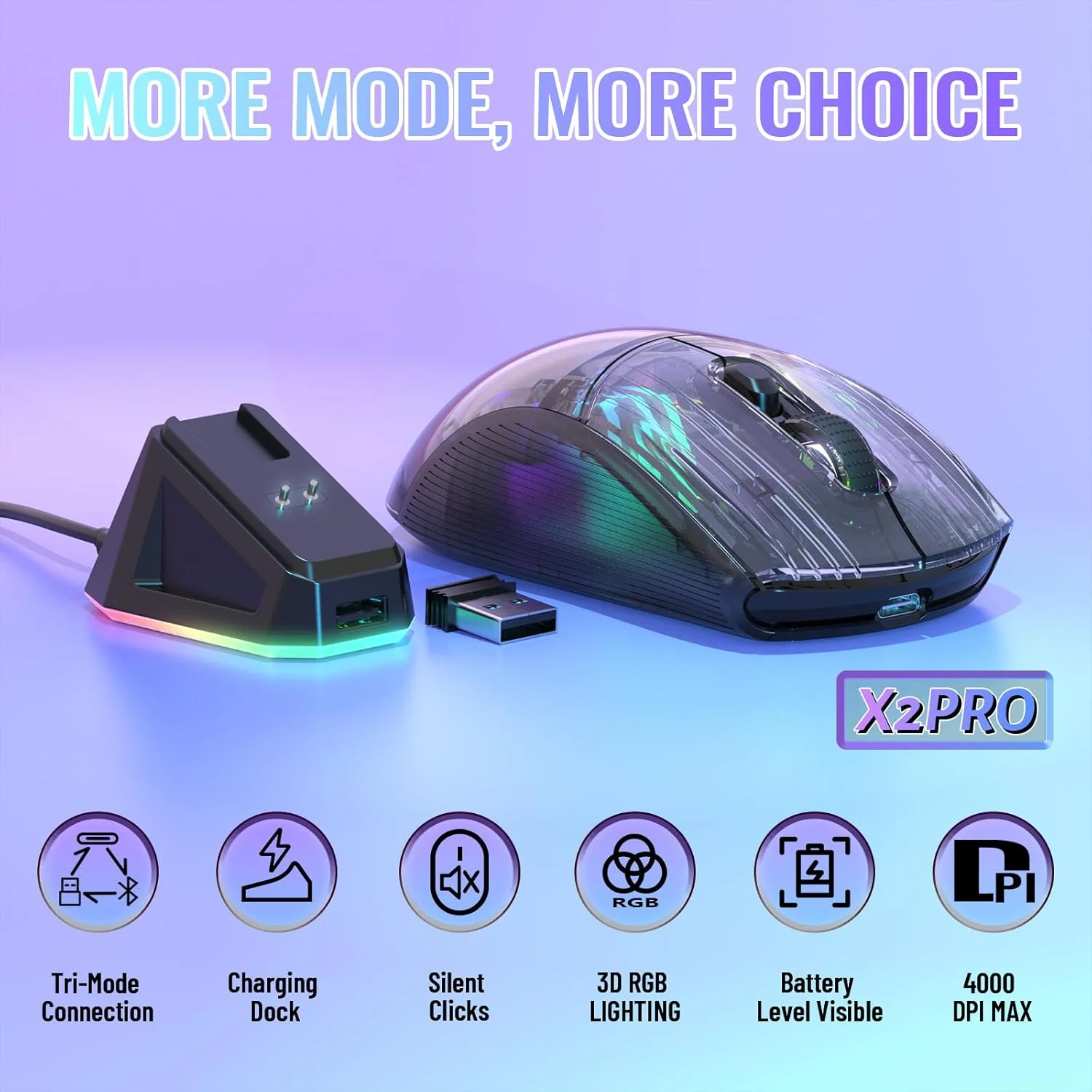 Attack Shark X2 PRO Wireless Gaming Mouse - Image 2