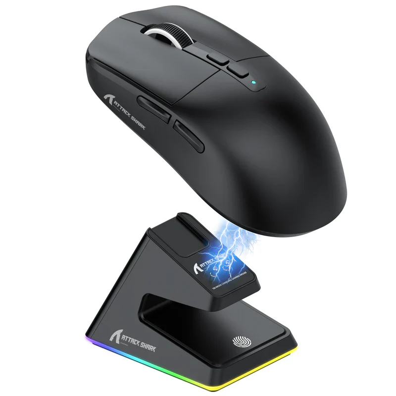 ATTACK SHARK X6 PAW-3395 Wireless Gaming Mouse - Black - Image 3