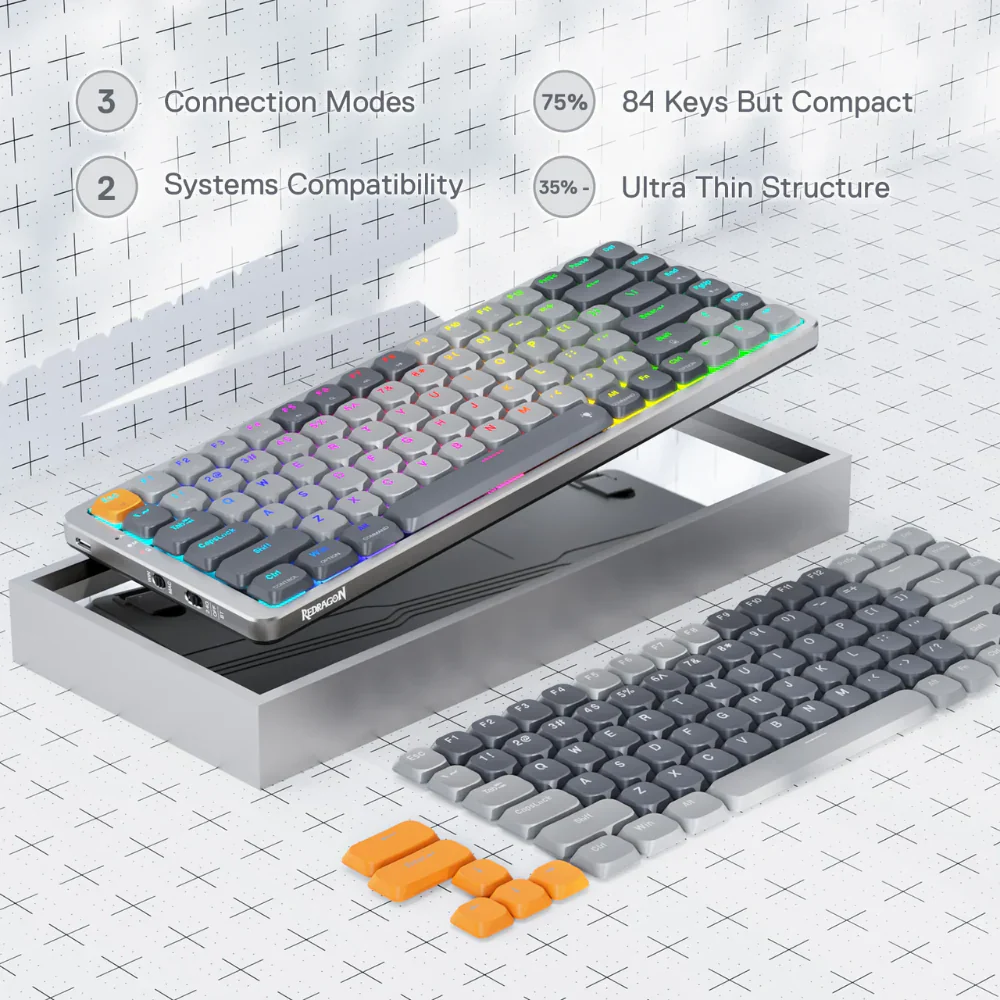 REDRAGON AZURE K652 Wireless Mechanical Gaming Keyboard - Image 5
