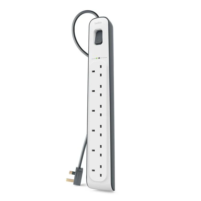 Belkin 6-outlet Surge Protection Strip - White - Image 3