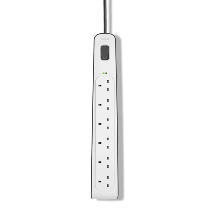 Belkin 6-outlet Surge Protection Strip - White - Image 4