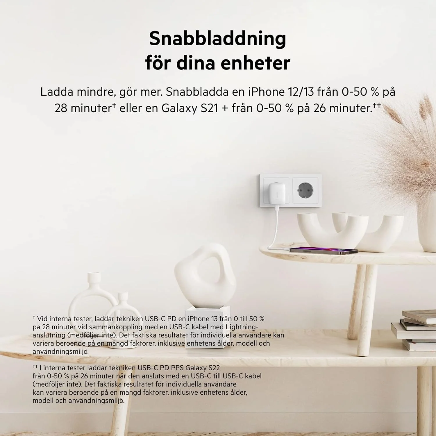 Belkin BoostCharge USB-C Wall Charger 20W, USB-C PD certified with PPS + 1M USB-C to USB-C
Cable - Image 4