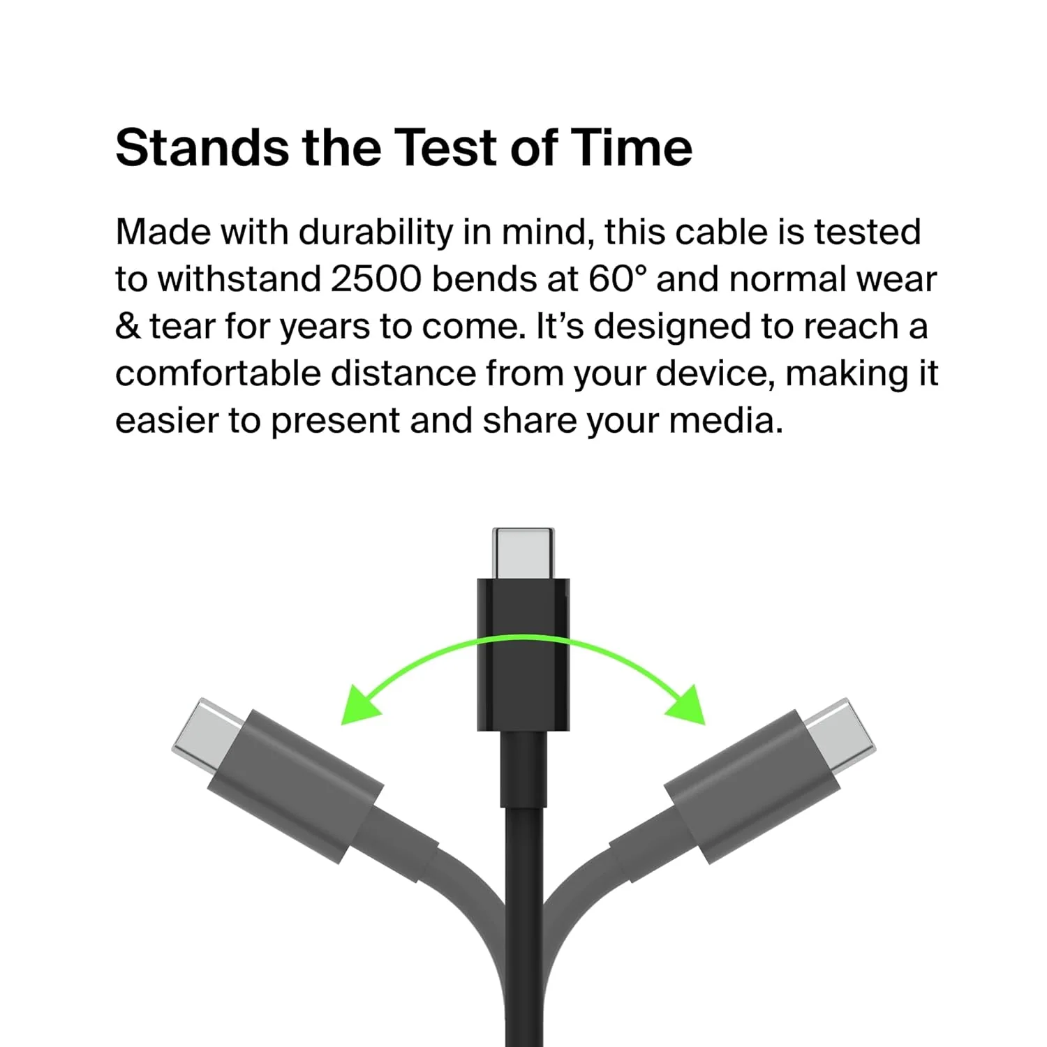 Belkin CONNECT USB-C TO HDMI 2.1 Cable, Supports resolutions up to 8K 60Hz and HDR10+, Supports HBR3, DSC,HDCP 2.2 for iTunes/Netflix - Image 4