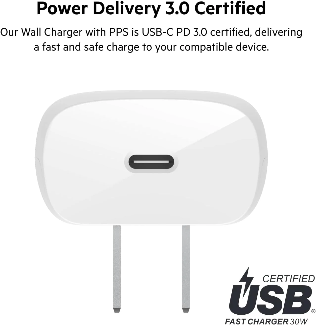 Belkin Dual USB-C 1x Up to 30W - White