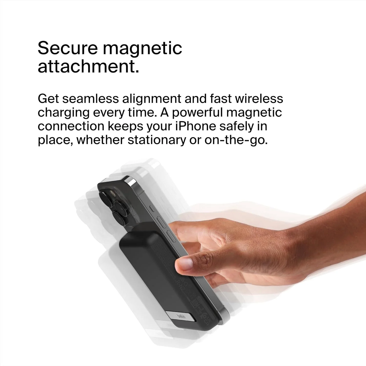 Belkin Magnetic Wireless Power Bank 5K with Stand - Black - Image 3