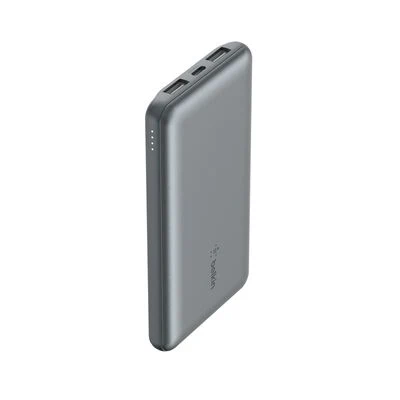 Belkin Portable Charger, USB-C Power Bank 10000mAh - Grey - Image 2