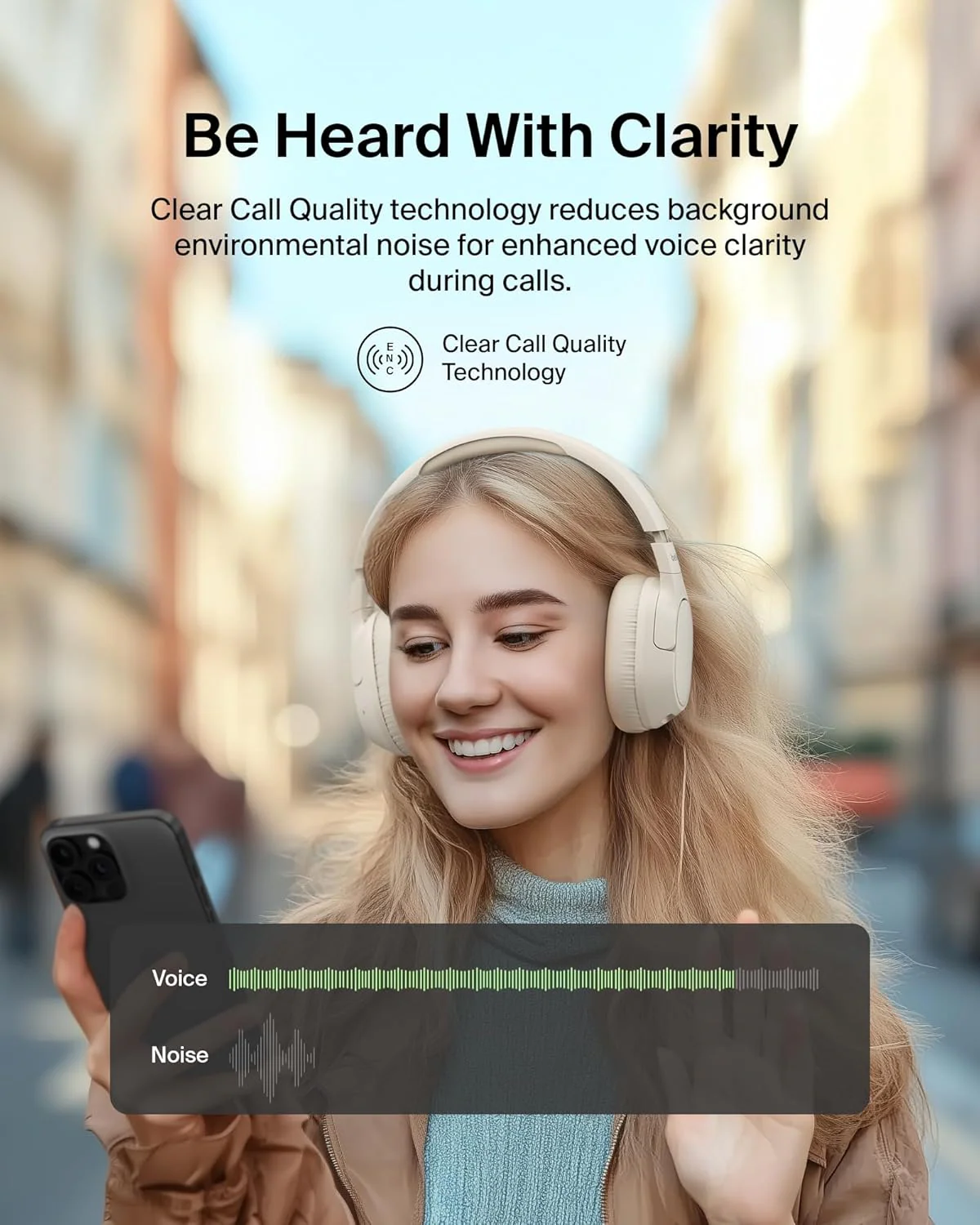 Belkin Soundform Isolate Noise Cancelling Headphones - Sand - Image 6