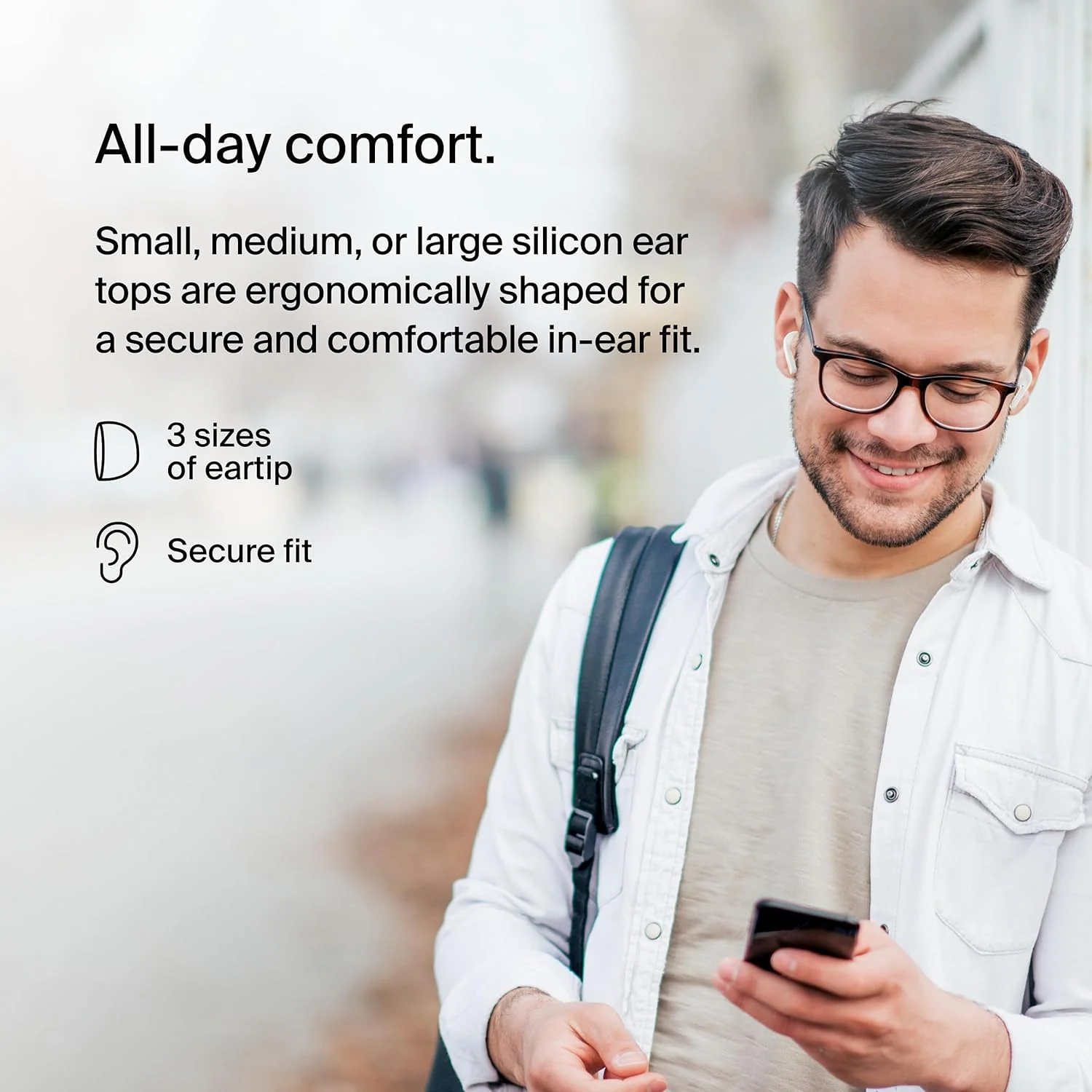 Belkin SoundForm Motion True Wireless Earbuds - White - Image 2