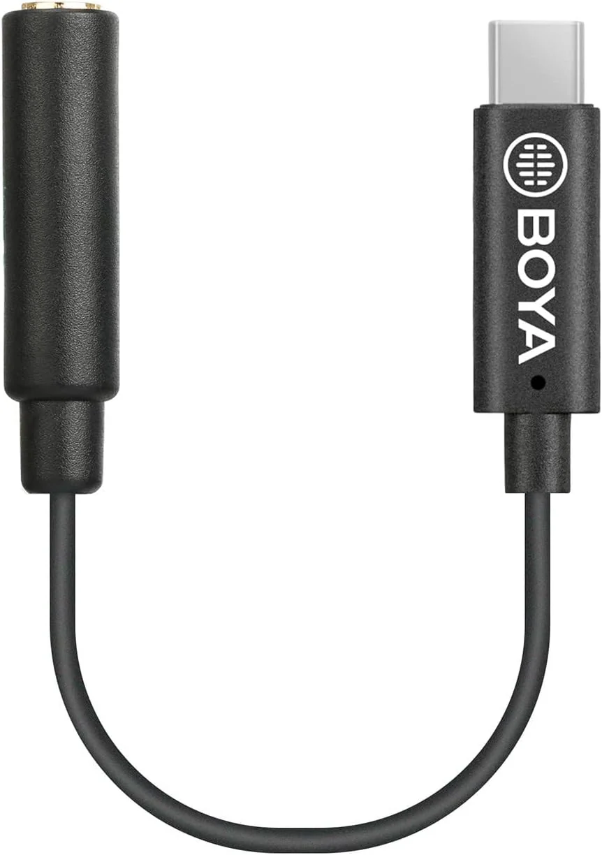 BOYA BY-K4 3.5mm Female TRS to Male USB Type-C