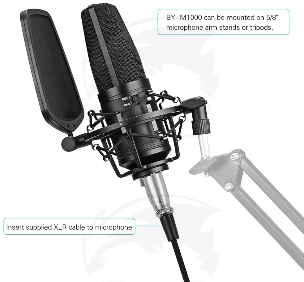 BOYA BY-M1000 Large Diaphragm Condenser Microphone - Image 3