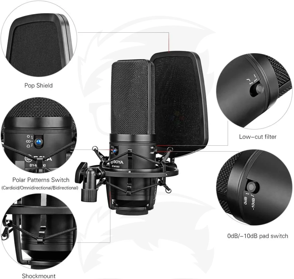 BOYA BY-M1000 Large Diaphragm Condenser Microphone - Image 4