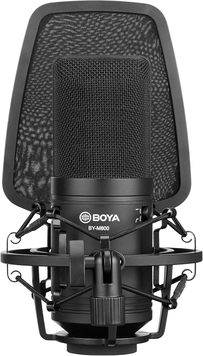 Boya M800 Large Diaphragm Condenser Microphone with Shock Mount & Pop Shield - Image 4