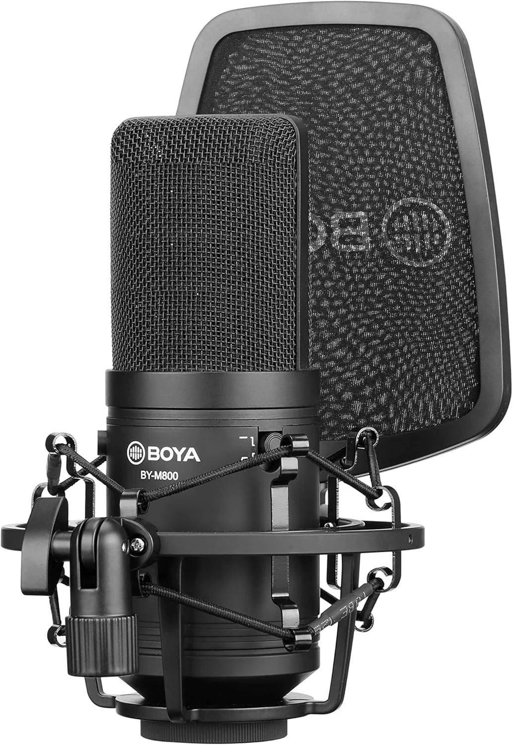 Boya M800 Large Diaphragm Condenser Microphone with Shock Mount & Pop Shield - Image 5