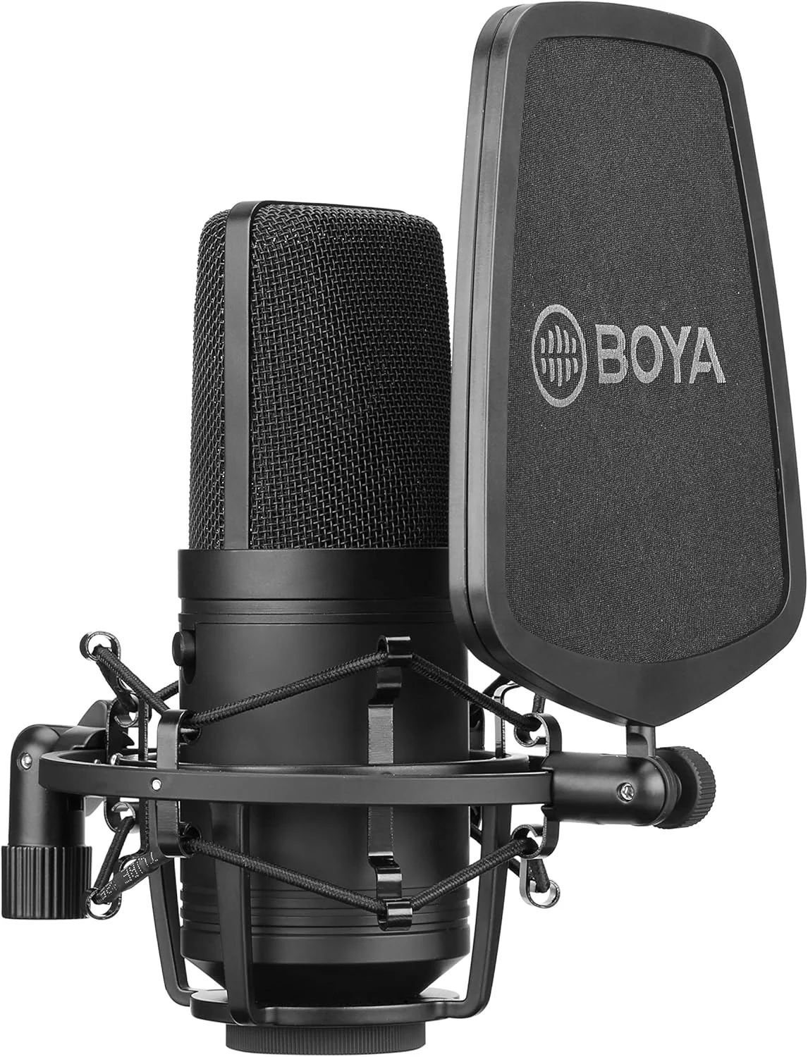 Boya M800 Large Diaphragm Condenser Microphone with Shock Mount & Pop Shield - Image 6