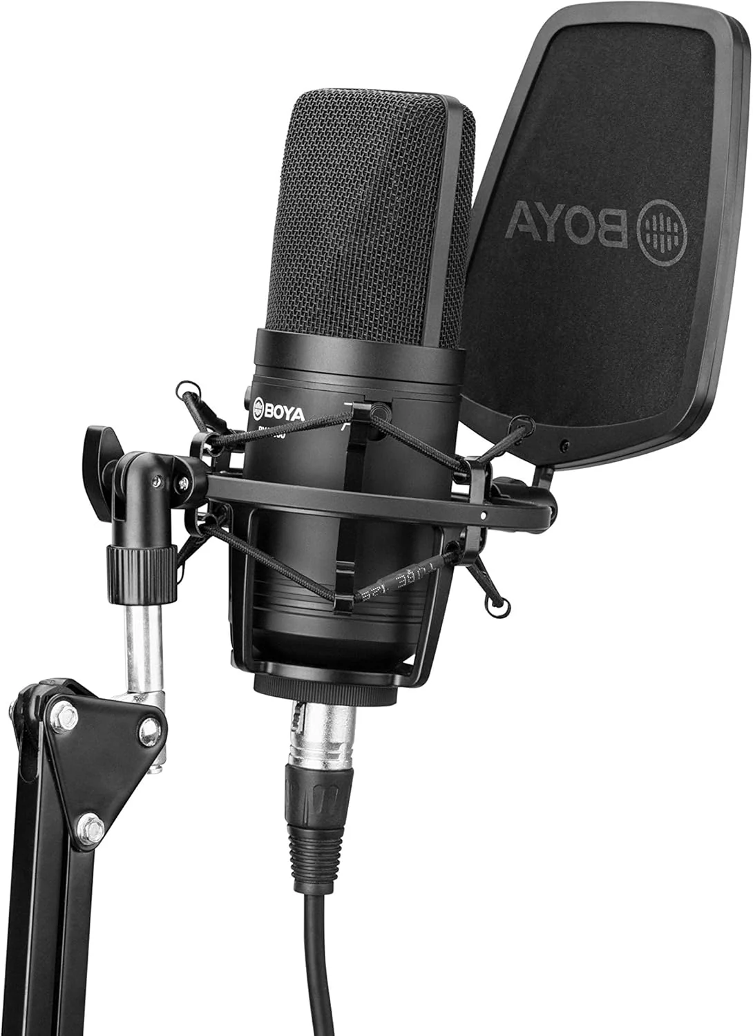 Boya M800 Large Diaphragm Condenser Microphone with Shock Mount & Pop Shield - Image 7