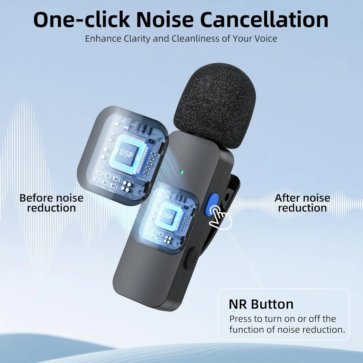 BOYA V20 USB-C Wireless Microphone,Mini Lapel Mic with NoiseCancelling Compatibale with Android/Type-C - Image 5