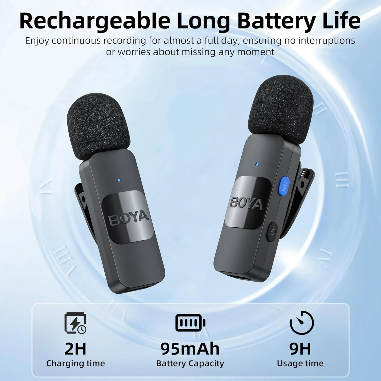 BOYA V20 USB-C Wireless Microphone,Mini Lapel Mic with NoiseCancelling Compatibale with Android/Type-C - Image 6