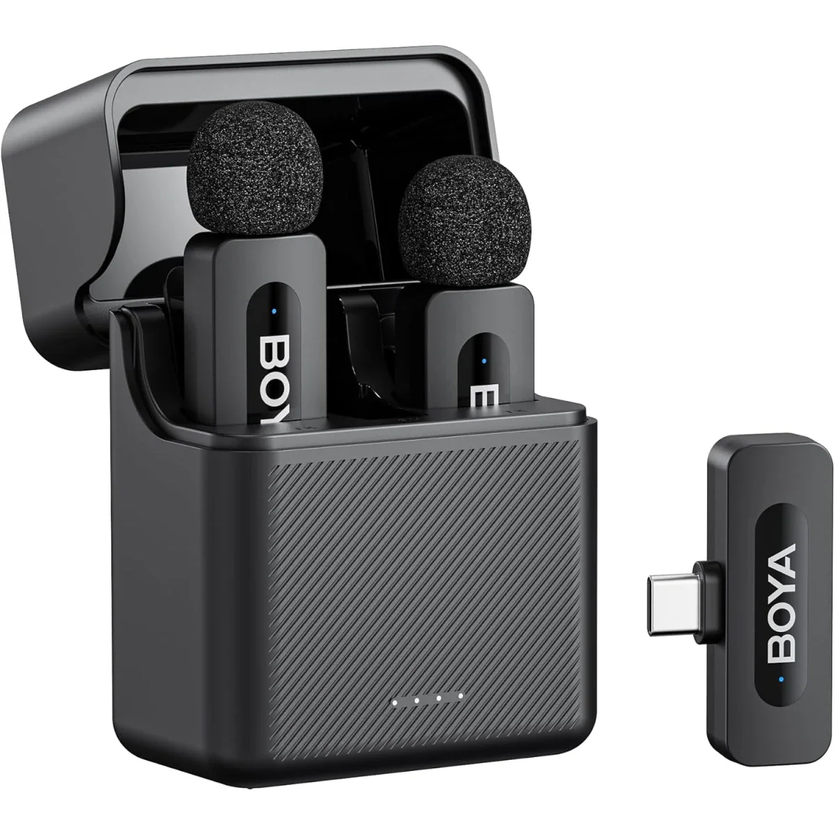 BOYA V30 Wireless Lavalier Microphone for iPhone/Android/PC/Laptop with USB-C Port