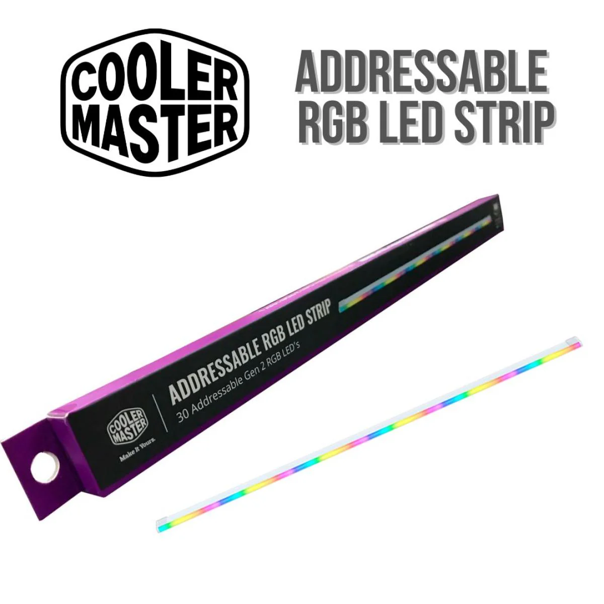 Cooler Master ARGB Addressable Gen 2 Soft Rubber LED STRIP, Double Sides  (40cm) - Image 2