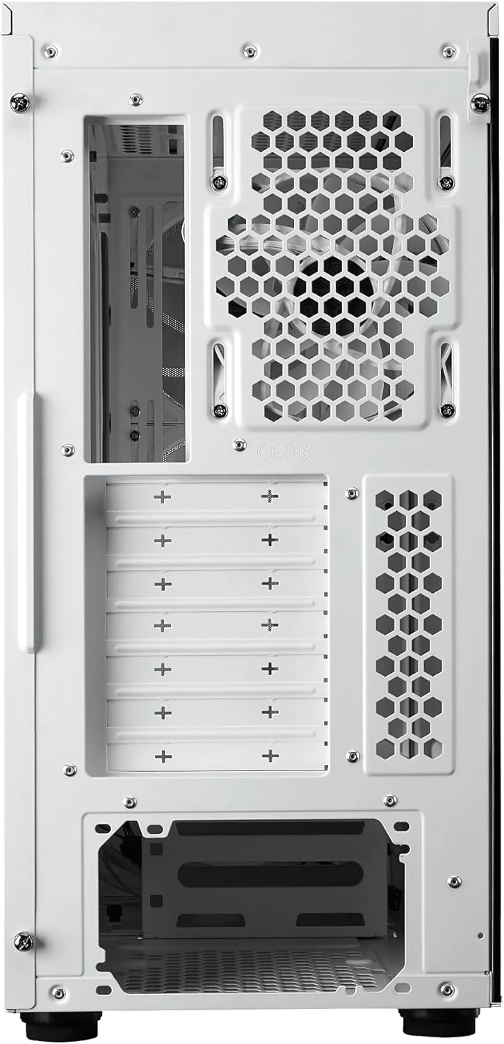 Cooler Master MASTERBOX 600 ATX ARGB Mid Tower Tempered Glass Gaming Case, Front Performance MESH Panel w/ 4 ARGB Fans -White - Image 5