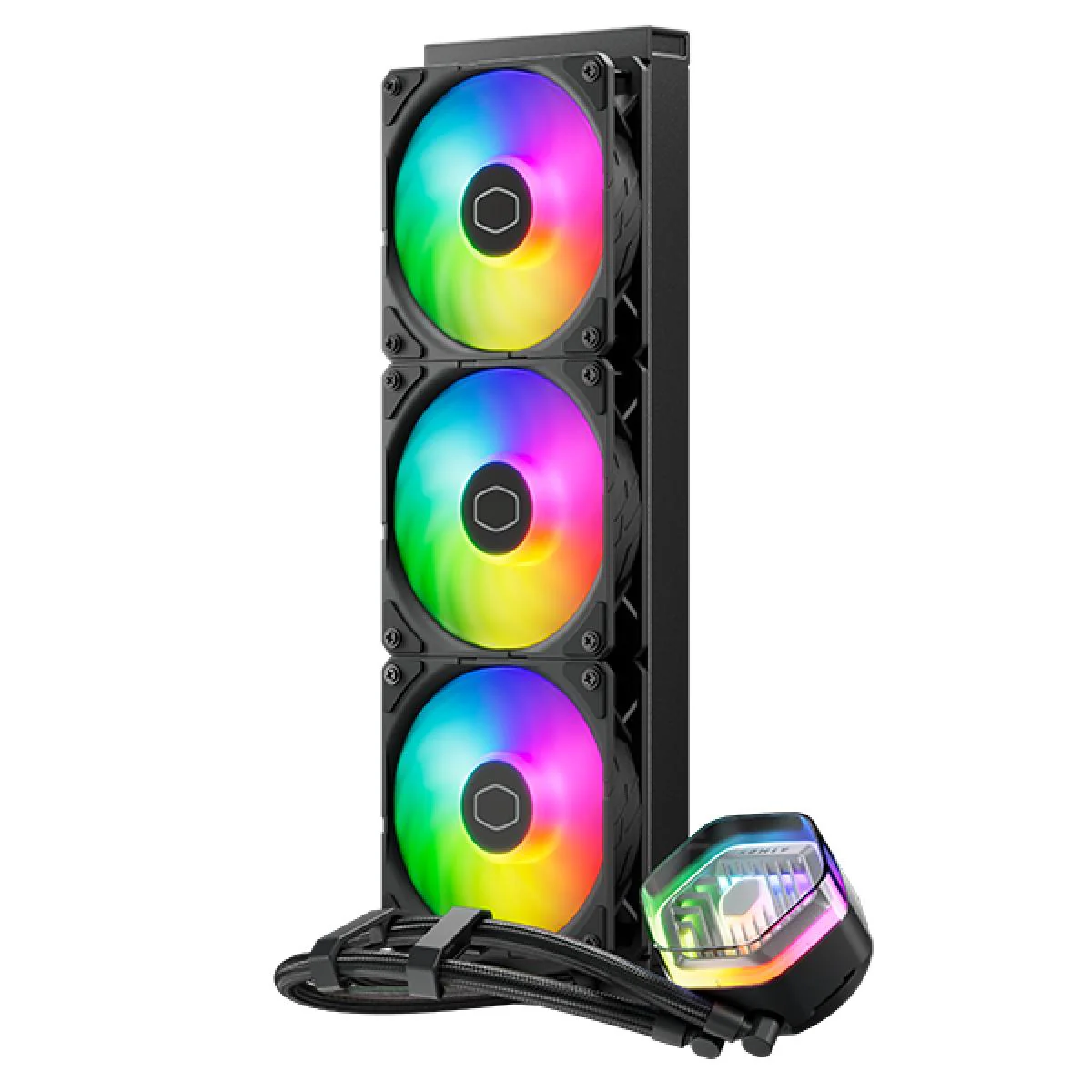 Cooler Master MASTERLIQUID 360 ATMOS (Black) ARGB High- Preformance AIO CPU Liquid Cooler - Image 2