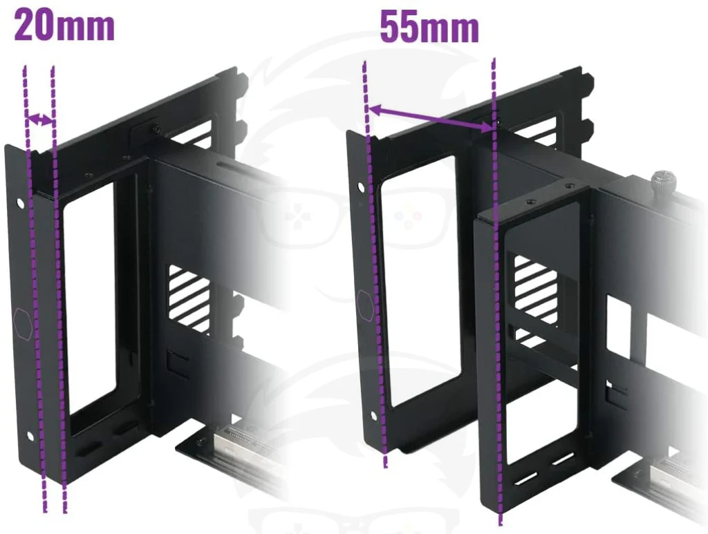 Cooler Master Universal Vertical Graphics Card Holder KIT V.2 With 165mm/6.5in PCIE 4.0 Riser Cable - Image 3