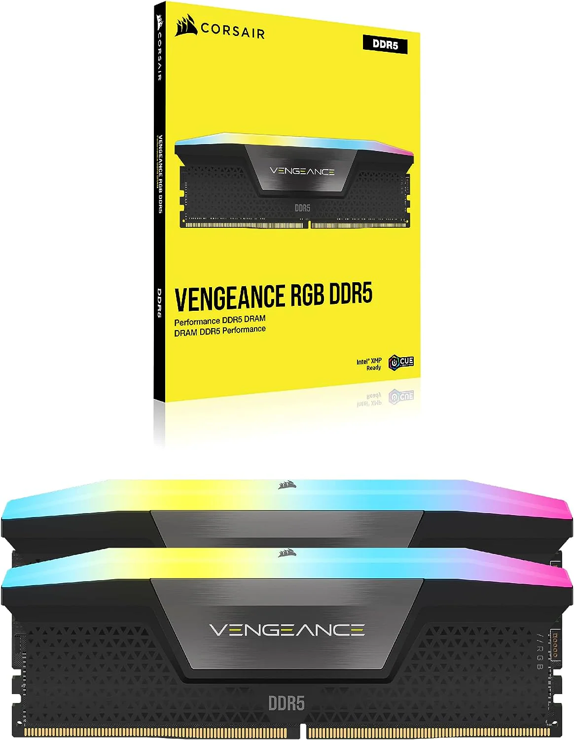 CORSAIR VENGEANCE RGB 32GB (2x16GB) DDR5 RAM 7000MT/s CL34 Memory Kit — Black - Image 2