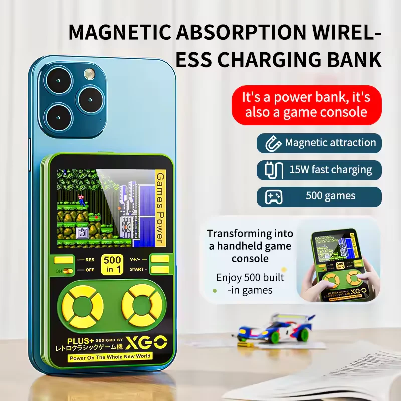 Creative Retro Game Console 5000mah Wireless Magnetic Power Bank - Image 3