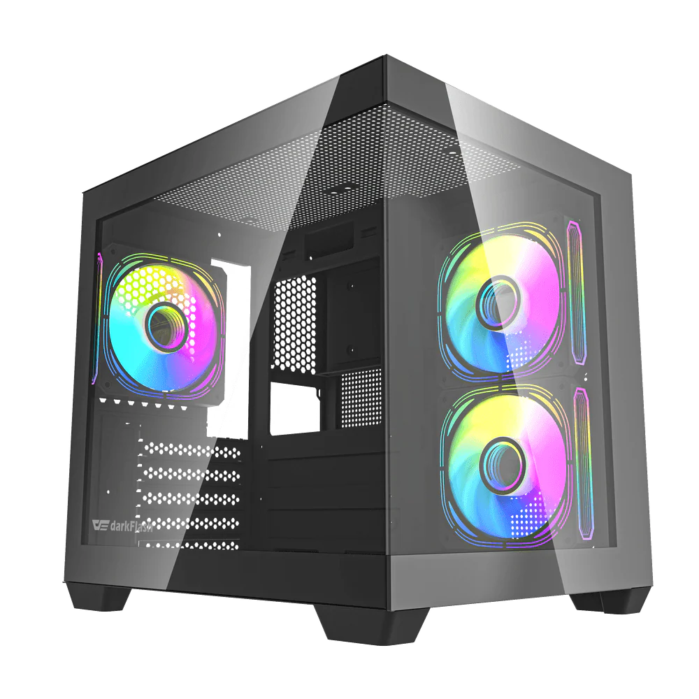 Darkflash C275P M-ATX 3 FANS PC Case - Black