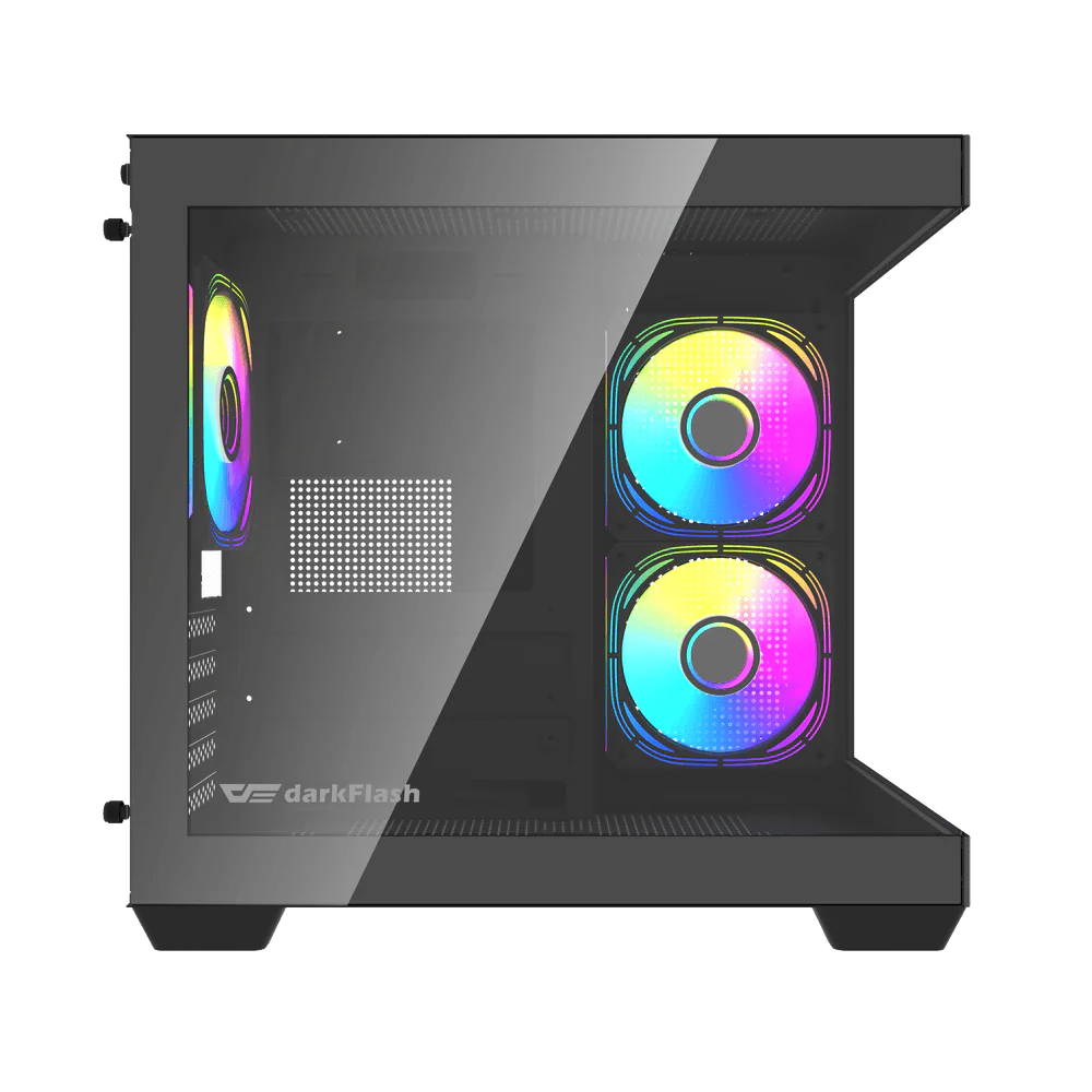 Darkflash C275P M-ATX 3 FANS PC Case - Black - Image 2