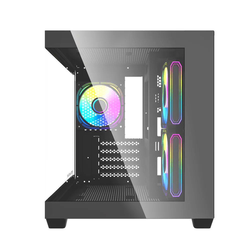 Darkflash C275P M-ATX 3 FANS PC Case - Black - Image 3