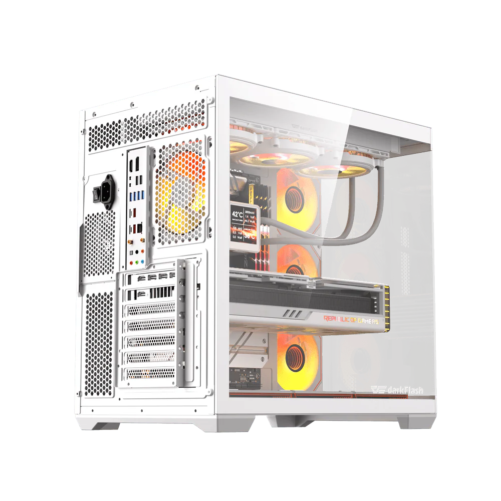 DARKFLASH C280 WHITE E-ATX GAMING CASE - Image 3