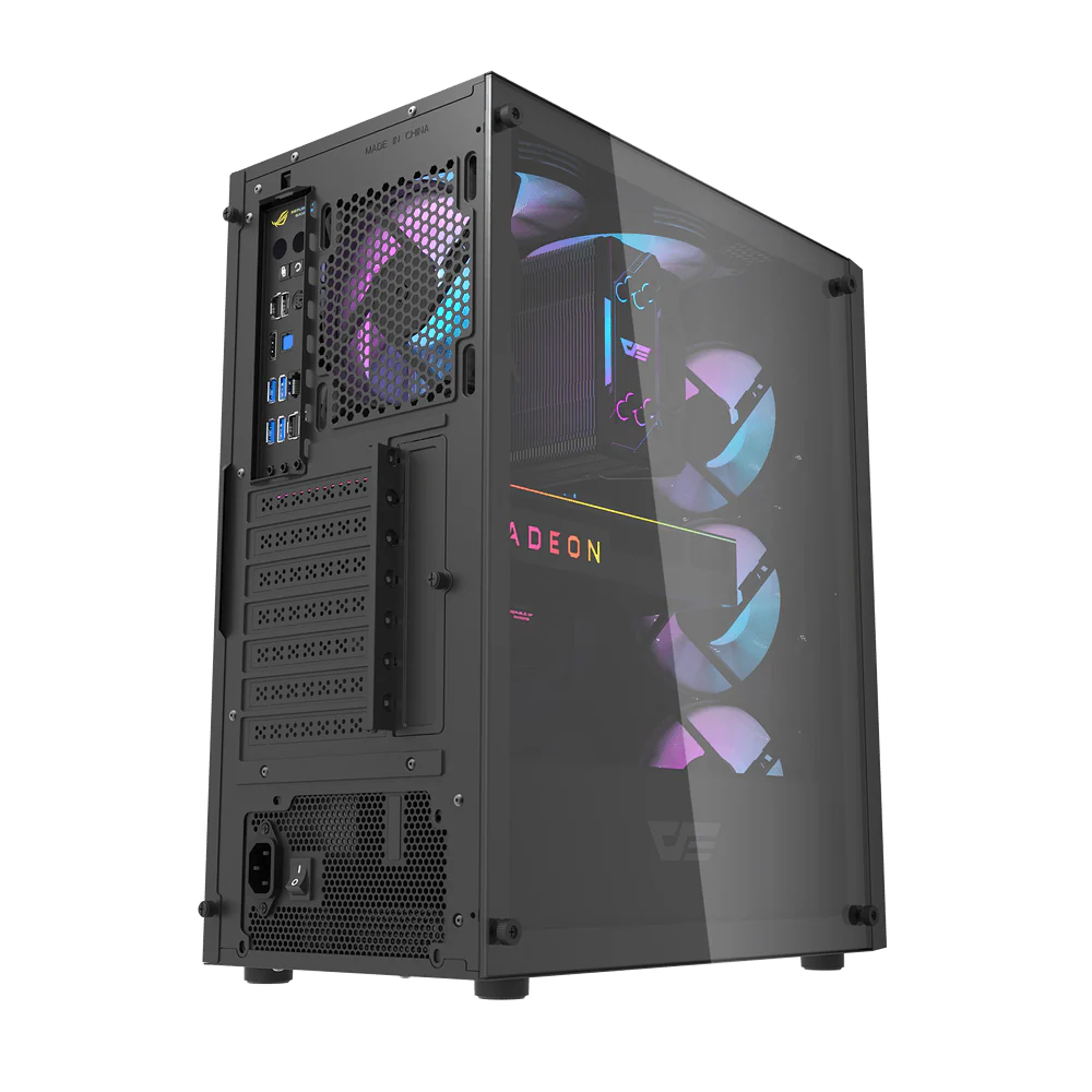 Darkflash DK350 ATX with 4 FANS PC Case - Black - Image 3